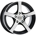 Enzo YLA Black Polished Trailer 5.5x15 5/112 ET30 B70.1