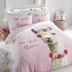 Catherine Lansfield Bedding No Problama King Duvet Cover Set with Pillowcases Pink