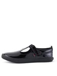 Kickers Kariko T-strap Patent School Shoe - Black, Black, Size 13 Younger