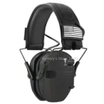 Honeywell DulElectronic Shooting Earmuff,Anti-bruit,Sauna,Téléphone,Amplification du son,Protection auditive,Casque,Pliable - Type WK-Black #A