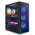 STGsivir Gaming PC de bureau de jeu, Intel Core i7 3,4G jusqu'à 3,9G, Radeon RX 580 8G GDDR5, 16G, SSD 512 Go, WiFi, BT 5.0, ventilateur RVB x 6, W10H64