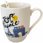 Tasse céramique Tour de France avec sa cuillère