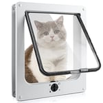 Chatière pour Chat avec magnétique à 4 Voies, Porte pour Animaux de Compagnie pour Chats et Petits Chiens, Porte pour Chat avec Tunnel