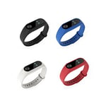 PINHEN Bracelet Compatible pour Xiaomi Mi Band 2 Bandes- Rechange en Remplacement coloré silicone pour Xiaomi Mi Band 2 smartwatch (4 Pack)