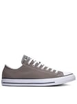 Converse Seasonal Ox Trainers - Dark Grey, Charcoal/White, Size 9, Women