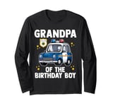 Grandpa Of The Birthday Boy Police Car Policeman Officer Cop Long Sleeve T-Shirt