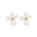 Lilly Flower Earring, White