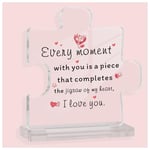 I Love You Gifts for Girlfriend Romantic Birthday Gifts for Her Acrylic Puzzle Plaque for Amazing Anniversary Meaningful Present Valentines Day Gifts for Wife