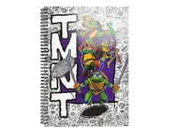 CYPBRANDS Tortues Ninja Carnet Folio 80 Feuilles, Cahier Mixte Enfant, Multicolore, Taille Unique