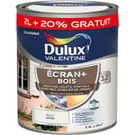 Ecran+ bois - Peinture satinée pour bois extérieur - Volets, portes, fenêtres, portails - Blanc 2 l + 20% gratuit Dulux Valentine