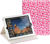 Trendz Protection Étui Folio Avec Intégré Support pour IPAD 2/3/4 - Rose Coeurs