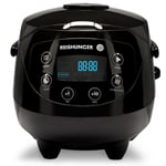 Reishunger Digital Mini Rice Cooker & Steamer - Black - Keep Warm Function & Timer - Premium Inner Pot - Small Multi Cooker with 8 Programmes & 7-Phase Technology