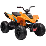 McLaren MCL 35 Liveries Licensed 12V Quad Bike w/ Suspension Wheels - Orange