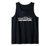 Knitting Because Murder Is Wrong Funny Knits Tank Top