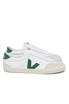 Veja Mens Volley Canvas Trainer White/Emeraude material_Suede - Size UK 8