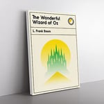 Book Cover The Wonderful Wizard Of Oz L. Frank Baum Modern Canvas Wall Art Print Ready to Hang, Framed Picture for Living Room Bedroom Home Office Décor, 60x40 cm (24x16 Inch)