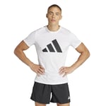 adidas Homme Run It Stripes Tee, White, S