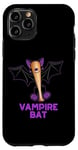 Coque pour iPhone 11 Pro Jeu de mots amusant en forme de chauve-souris vampire