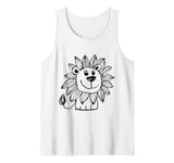 Lion Children's Drawing Design | Cute Animal Art for Kids Tank Top