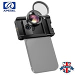 APEXEL Mobile Phone 100mm Macro Lens w/Phone Clip for iPhone Android Smartphones