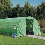 Serre avec cadre en acier vert 18 m² 6x3x2 m The Living Store Vert