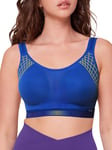 Triumph Womens Triaction Cardio Cloud Minimiser Sports Bra - Blue Polyamide - Size 38DD