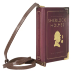 Well Read Sherlock Holmes Book Cross Body Shoulder Handbag Dust Bag Small Vegan