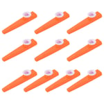 Kazoo Musical Instrument Plastic Orange with Flute Diaphragm 10Pcs