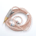 Earphones Cable Copper-Silver Mixed Silver-Plated Upgrade Wire Headset Line Replacement Earphones Cable for KZ ZST/ES4/ZS10/AS10/BA10