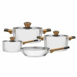 Tramontina Brava 4 Piece Cookware Set Casserole Saucepan Frying Pan Induction