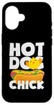 iPhone 16 Hot Dog Chick Funny Food Humor Design Case