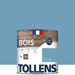 TOLLENS - Peinture extérieure bois 2 en 1 - Ultra Résistante - Finition Satin - Laque Riche en Résine - Pour Toute Boiserie Extérieure - Sans Sous-Couche - Satin - Bleu Pastel - 2L = 32m2