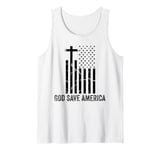 God Save America Sign,God American Flag Jesus Save America Tank Top