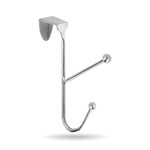 Over Door Hook Rack - Strong Chrome Metal Hangers for Coats &amp; Clothes