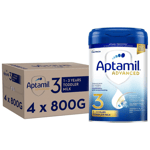 4 x 800g Aptamil Advanced 3 Toddler Milk Powder Suitable For Ages 1-3