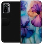 Tegnebogsetui til Xiaomi Redmi Note 10S med Magiske blomster motiv