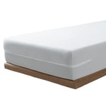 Savel – Lot de 2 - Rénove Matelas Élastique, Éponge Bouclette 100% Coton - Blanc | Lot de 2 90x190/200cm | Protège-Matelas | Alèse | Housse integrale de Matelas