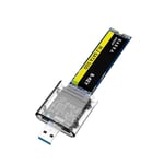 M2 SSD-hölje M.2 till USB 3.0 5gbps Hög Hastighet SSD-hölje för SATA M.2 NGFF SSD 2242 2260 2280mm Ca