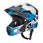 ROCKBROS Casque de Vélo Enfants, Casque Enfant Vélo Intégral, Casque Complet de BMX VTT Détachable Respirant Anti-Choc Protection Amovible CE, Taille 48-57cm pour Garçons Filles 3 à 15 Ans