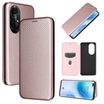 Yhteensopiva Huawei Nova 8 Pro Carbon Fiber Pattern Premium Flip -kotelon kanssa, jossa on magneettinen suljinkortti