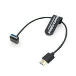 Câble Hdmi 8K 2.1 Haute Vitesse Pour Atomos Ninja V Moniteur Hdmi Droit Vers Vers Le Bas Cordon Pour Z Cam E2, Pour Sony Fs5 | Fs7| Caméras A7S3 10 Pouces | 25 Cm