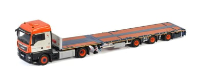 WSI, MAN TGX XLX EURO 6C 4x2 avec plateau 3 essieux UNIVERSAL TRANSPORT, éche...