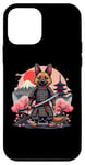 iPhone 12 mini German Shepherd Dog Samurai Katana Sakura Mount Fuji Japan Case