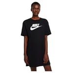 Nike Femme W Nsw Essntl Dress Futura Prnt T Shirt, Noir, S EU