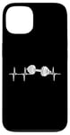 Coque pour iPhone 13 Design haltère pour les amateurs de musculation