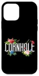 iPhone 12 mini Cornhole Team Bean Bag Player Champ Flower Floral Cornhole Case