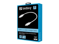 Sandberg - USB-kabel - 24 pin USB-C (han) til 24 pin USB-C (han) - 20 cm