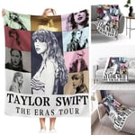 Sångerskan Taylor Swift Flanellfilt Varm Mjuk Soffa Sängmatta Överkast 100*130cm