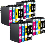 Lot de 20 cartouches d'encre de Rechange pour Epson 16xL 16 Multipack compatibles avec Epson Workforce WF-2010 WF-2510 WF-2520 WF-2530 WF-2540 WF-2630 WF-2650 WF-2660 WF-2750 WF-2760