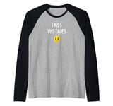 Fun Graphic-I Miss vhs tapes Raglan Baseball Tee